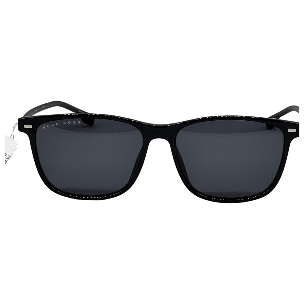 BOSS Hugo Boss Black/Gray Soft Square Polarized Unisex Sunglasses NWT - Picture 11 of 13